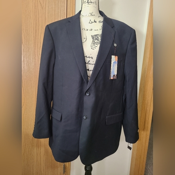 NWT Caravelli 36962 Navy Notched Suit Jacket Blazer - Picture 2 of 5